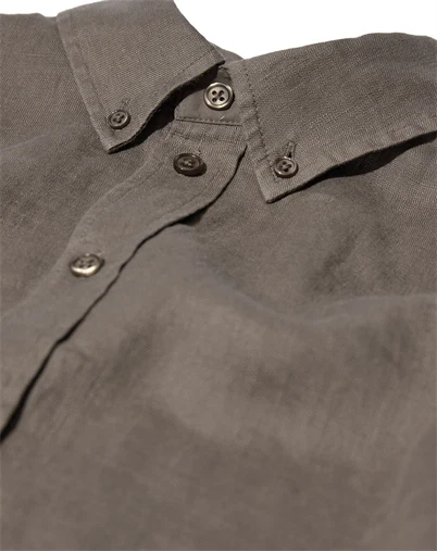 Mos Mosh Gallery - MMGTheo Linen Skjorte - Toasted Coconut